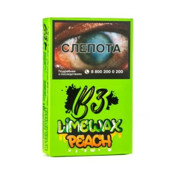 Табак B3 Limewax peach (Персик Лайм) 50 гр в Якутске