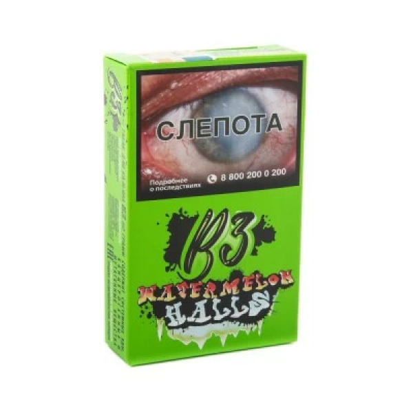 Табак B3 Watermelon Halls (Ледяной Арбуз и Дыня) 50 гр в Якутске