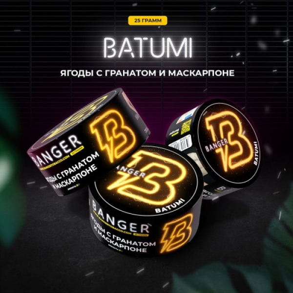 Табак Banger Batumi (Ягоды с Гранатом и Маскарпоне) 25 гр в Якутске