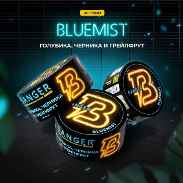 Табак Banger Bluemist (Голубика Черника и Грейпфрут) 25 гр в Якутске