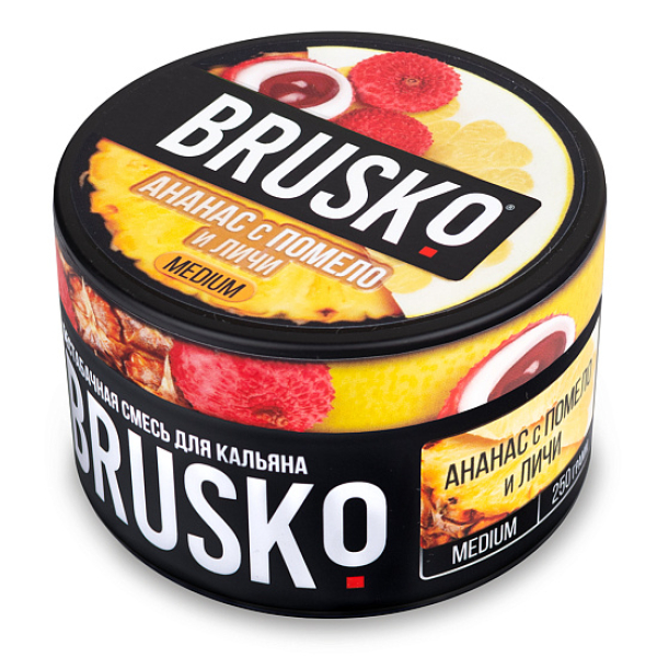 Смесь BRUSKO АНАНАС С ПОМЕЛО И ЛИЧИ (MEDIUM) 250 гр в Якутске