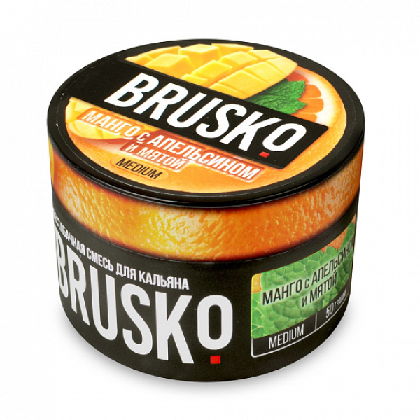 Смесь Brusko Medium Манго апельсин мята 50 грамм в Якутске