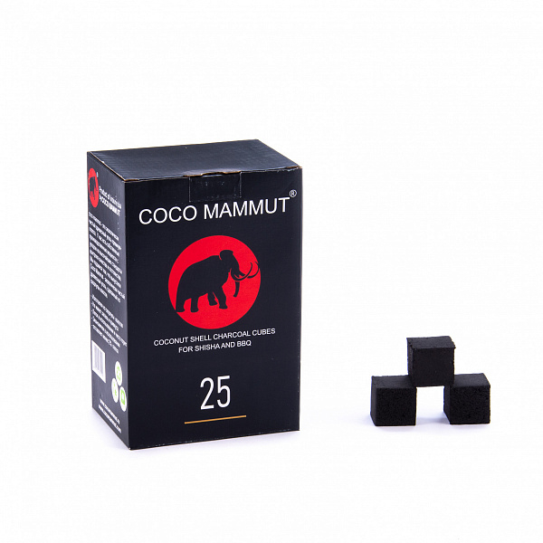 Уголь Cocomammut 25мм для кальяна - 1кг (72 шт) в Якутске