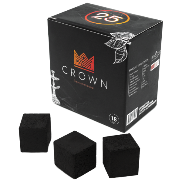 Кокосовый уголь Crown 25мм - 18 шт. в Якутске