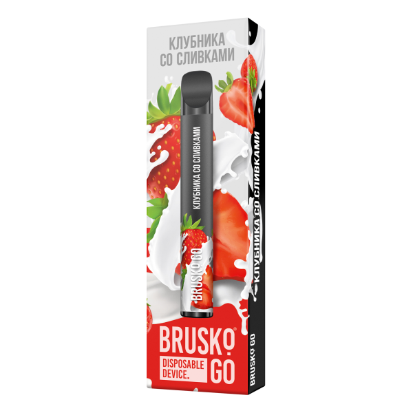 Одноразовая электронная сигарета Brusko Go Клубника Со Сливками 800 затяжек в Якутске
