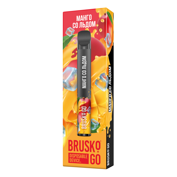 Одноразовая электронная сигарета Brusko Go Манго Со Льдом 800 затяжек в Якутске