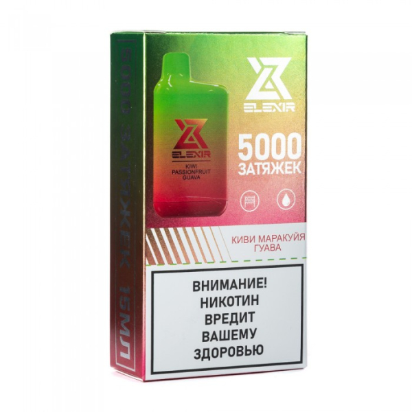 Elexir (Kiwi Passionfruit Guava (Киви маракуйя гуава)), 5000 тяг в Якутске