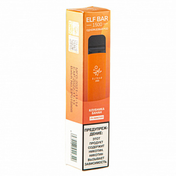 ELFBAR STRAWBERRY BANANA, 1500 тяг в Якутске