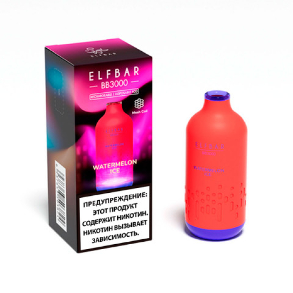 Elfbar BB3000 Арбузный лед, 3000 тяг в Якутске