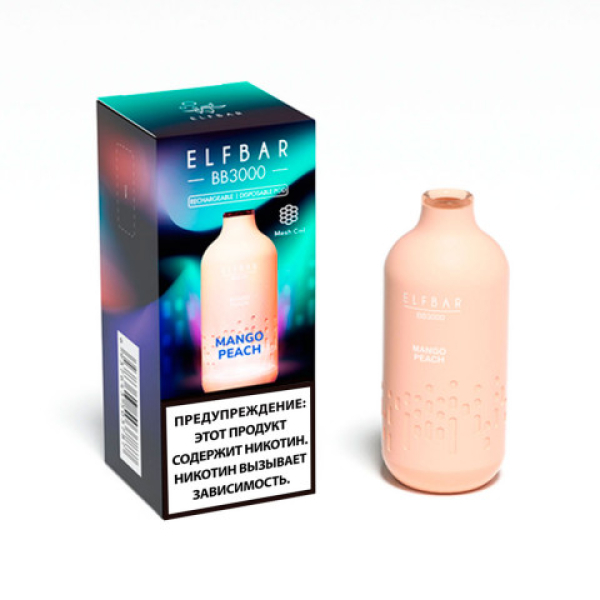 Elfbar BB3000 Манго персик, 3000 тяг в Якутске