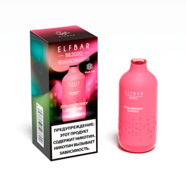 Elfbar BB3000 Мороженое с клубничным джемом, 3000 тяг в Якутске