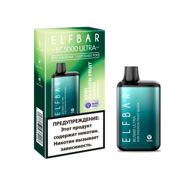Elfbar BC5000 (Киви маракуйя гуава), 5000 тяг в Якутске