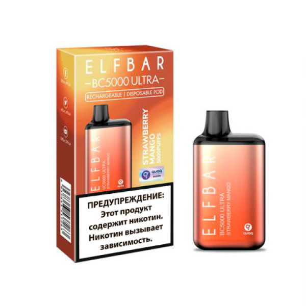 Elfbar BC5000 (Клубника манго), 5000 тяг в Якутске