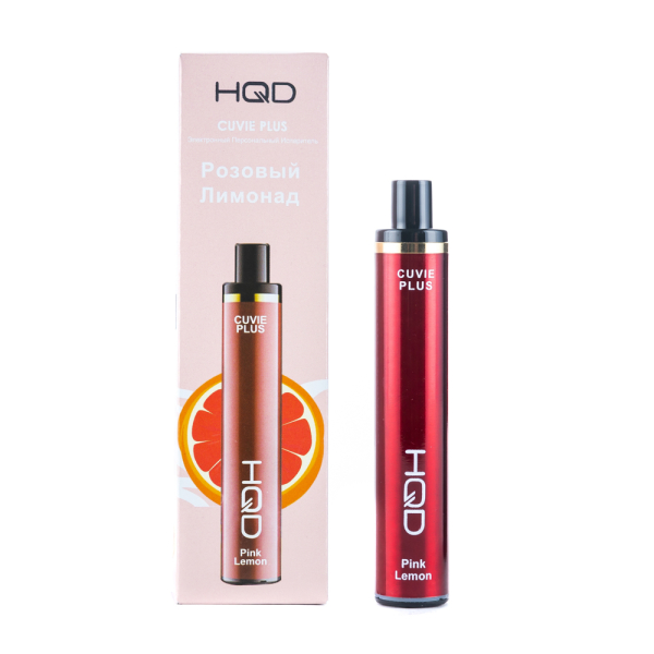 Одноразовая электронная сигарета HQD Cuvie Plus Pink Lemon (Розовый Лимонад) 1200 затяжек в Якутске