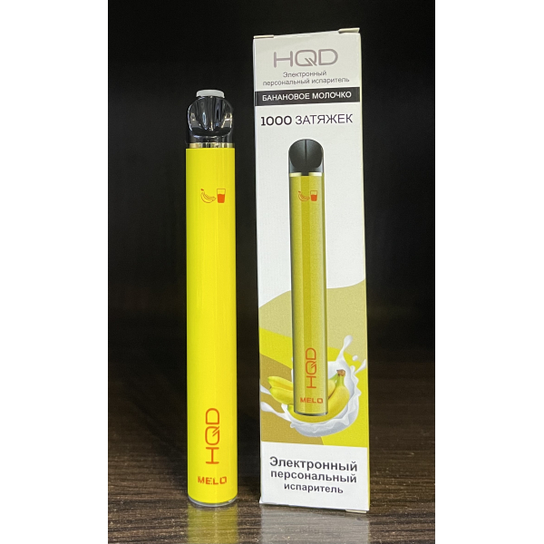 HQD melo banana milk (банановое молочко) 1000 затяжек в Якутске