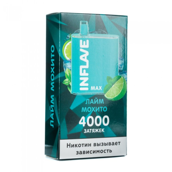 INFLAVE MAX Лайм мохито, 4000 тяг в Якутске