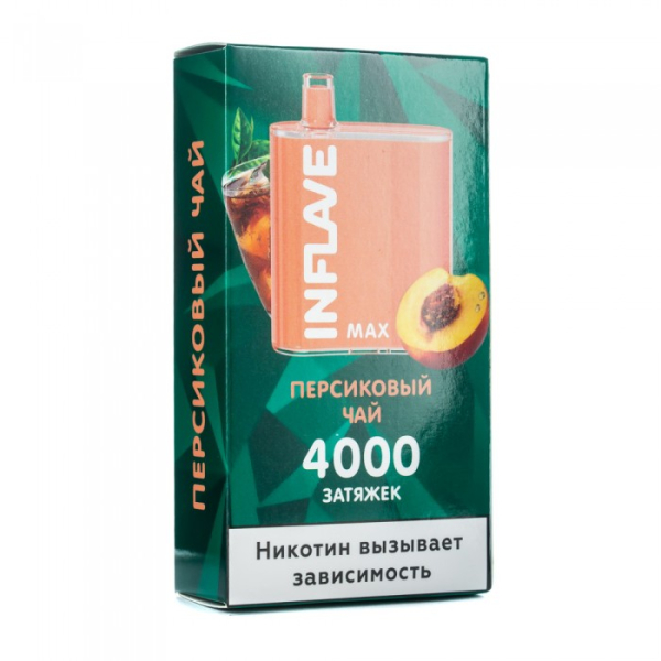 INFLAVE MAX Персиковый чай, 4000 тяг в Якутске