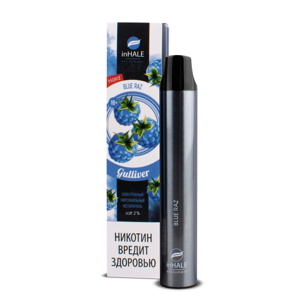 inHale Guliver Hard Blue Razz (Ежевика) 1500 затяжек в Якутске
