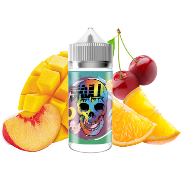 Жидкость SKULL Fruit Bomb (Персик Мандарин Ледяная Вишня) (100 мл, 0 мг/мл) в Якутске