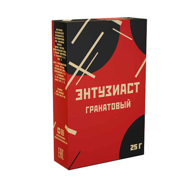 Табак ЭНТУЗИАСТ ГРАНАТОВЫЙ 25 гр в Якутске