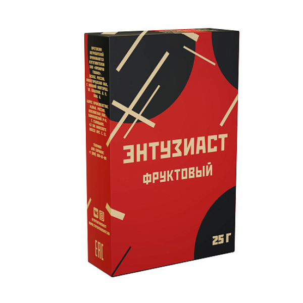 Табак ЭНТУЗИАСТ ФРУКТОВЫЙ 25 гр в Якутске