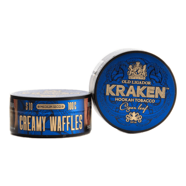 Табак Kraken Medium Seco Creamy Waffles (Сливочные вафли) 100 гр в Якутске