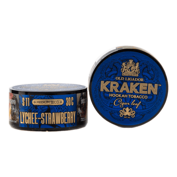 Табак Kraken Medium Seco Lychee strawberry (Личи и клубника) 30 гр в Якутске