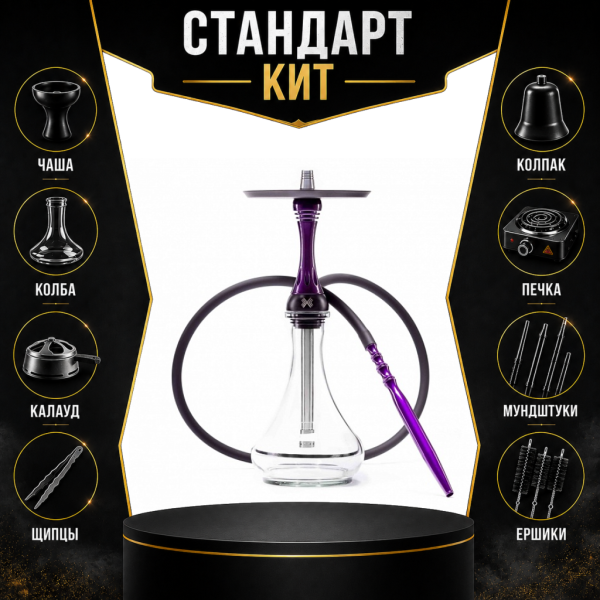 Набор с кальяном  Alpha Hookah X Purple СТАНДАРТ в Якутске