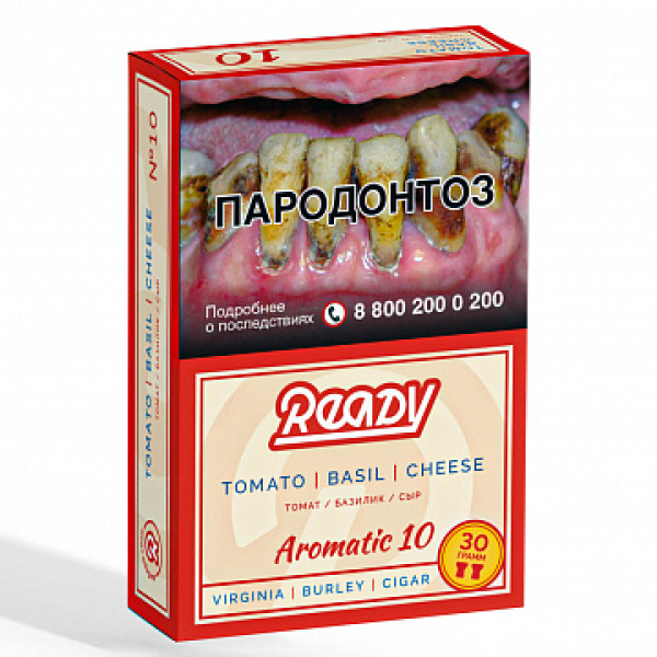 Табак READY №10 TOMATO BASIL CHEESE (Томат Базилик сыр) 30 гр в Якутске