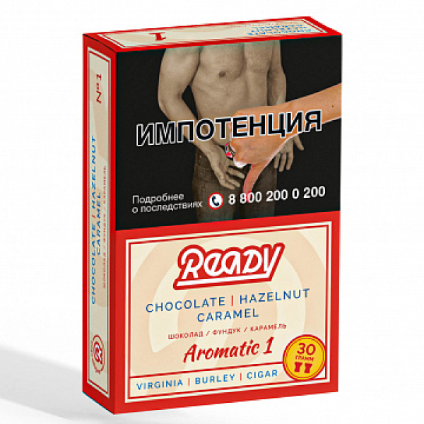 Табак READY №1 CHOCOLATE HAZELNUT CARAMEL (Шоколад Орех Карамель) 30 гр в Якутске
