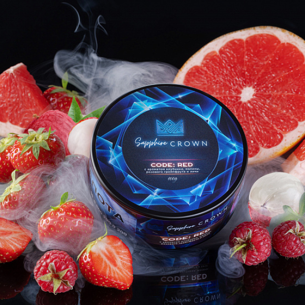 Табак Sapphire Crown Code red (Малина клубника) 100 гр в Якутске
