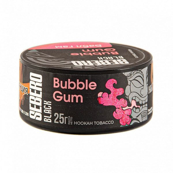 Табак SEBERO BLACK BUBBLE GUM 25 гр в Якутске