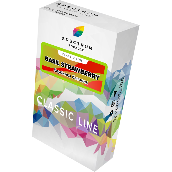 Табак Spectrum Classic current basil steawberry 40 грамм в Якутске