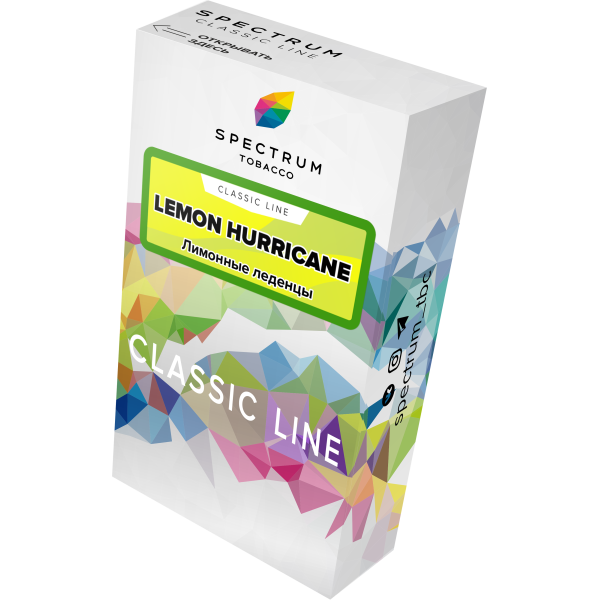 Табак Spectrum Classic lemon hurricane 40 грамм в Якутске