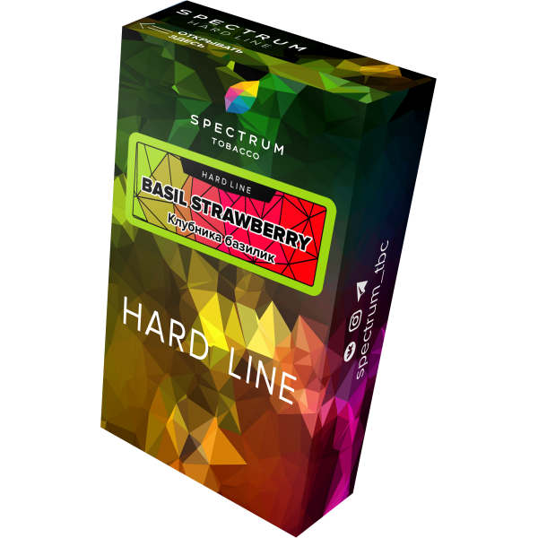 Табак Spectrum Hard basil strawberry 40 грамм в Якутске