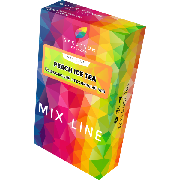 Табак Spectrum Mix Line Peach Ice Tea 40 грамм в Якутске