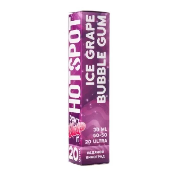 Жидкость HOTSPOT Chow Ultra Ice Grape Bubble Gum 30 мл в Якутске