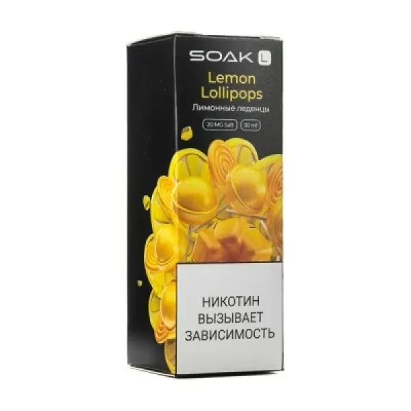 Жидкость SOAK L Lemon Lollipops 30 мл в Якутске