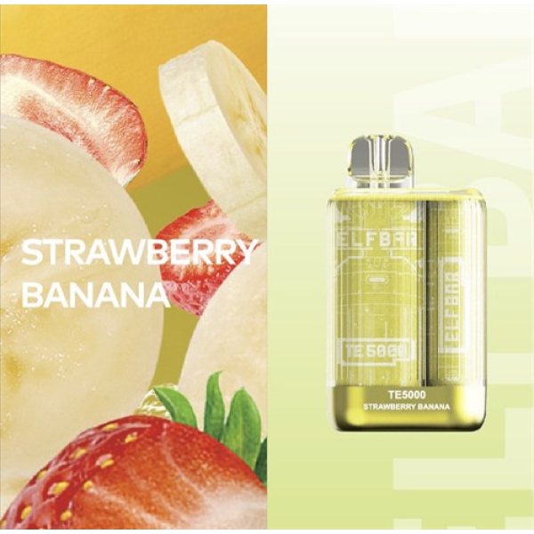 Elfbar TE5000 Strawberry Banana, 5000 тяг в Якутске
