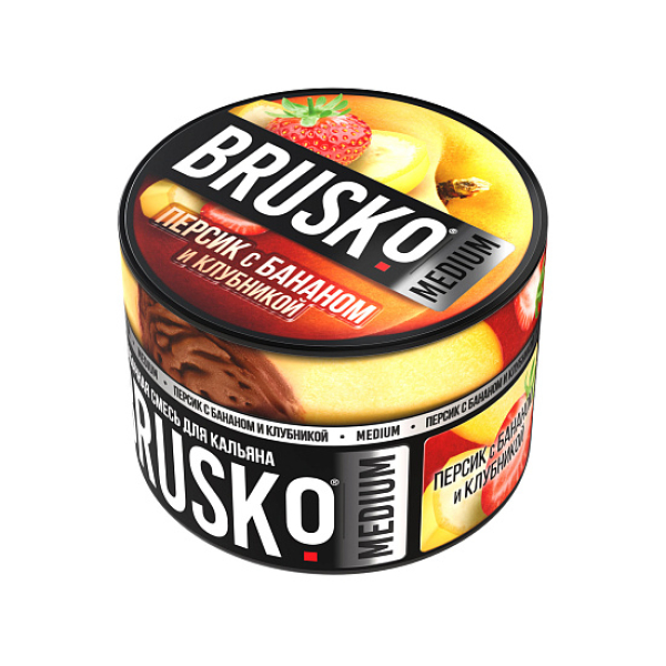 Смесь Brusko Персик с бананом и клубникой 50 гр в Якутске