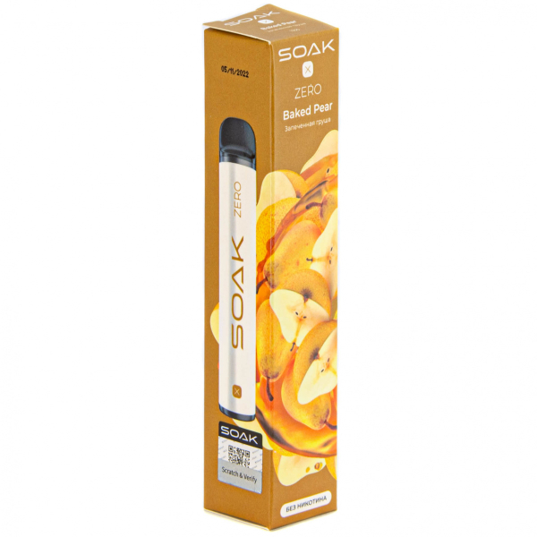 SOAK X ZERO Baked pear 1500 затяжек (без никотина) в Якутске