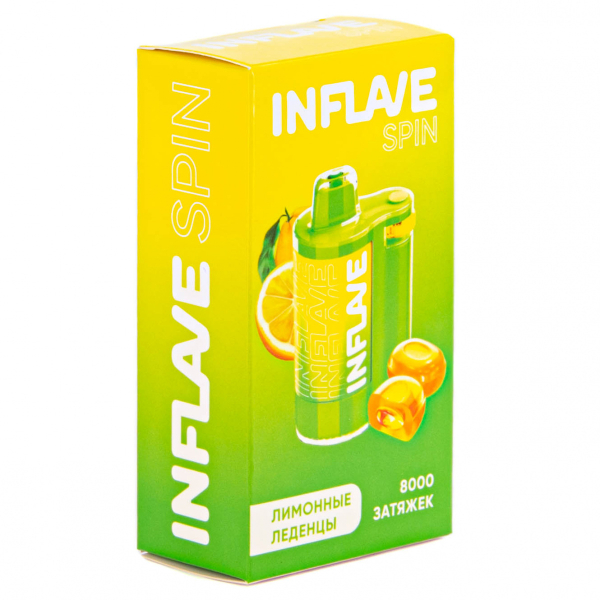 INFLAVE SPIN Лимонные леденцы (8000 затяжек) в Якутске