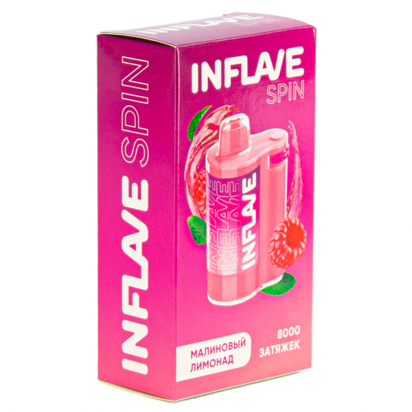 INFLAVE SPIN Малиновый лимонад (8000 затяжек) в Якутске