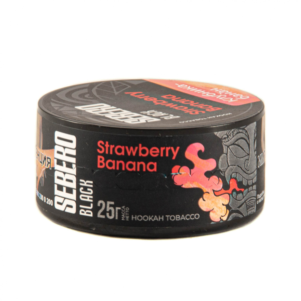 Табак Sebero Black Strawberry Banana  25 грамм в Якутске
