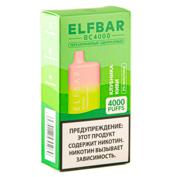 ELF BAR Strawberry Kiwi (4000 затяжек) 20 мг в Якутске