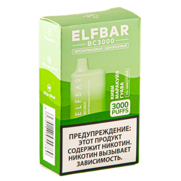 ELF BAR Kiwi Passionfruit Guava (3000 затяжек) 20 мг в Якутске