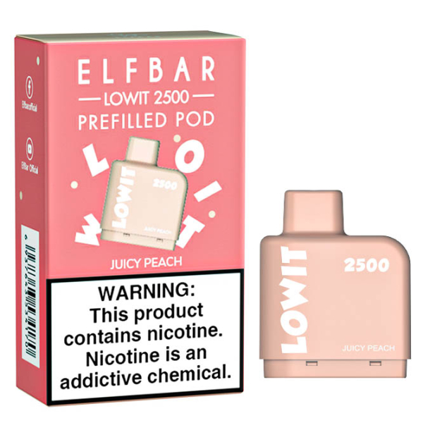 Картридж Elf Bar Lowit 2500 20 мг, 6 мл (Juicy Peach) в Якутске