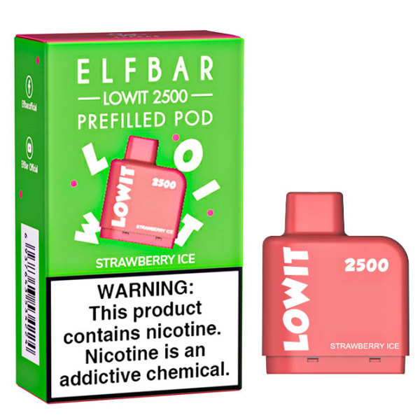 Картридж Elf Bar Lowit 2500 20 мг, 6 мл (Strawberry Ice) в Якутске