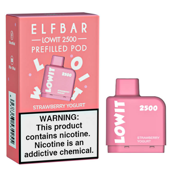 Картридж Elf Bar Lowit 2500 20 мг, 6 мл (Strawberry Yogurt) в Якутске
