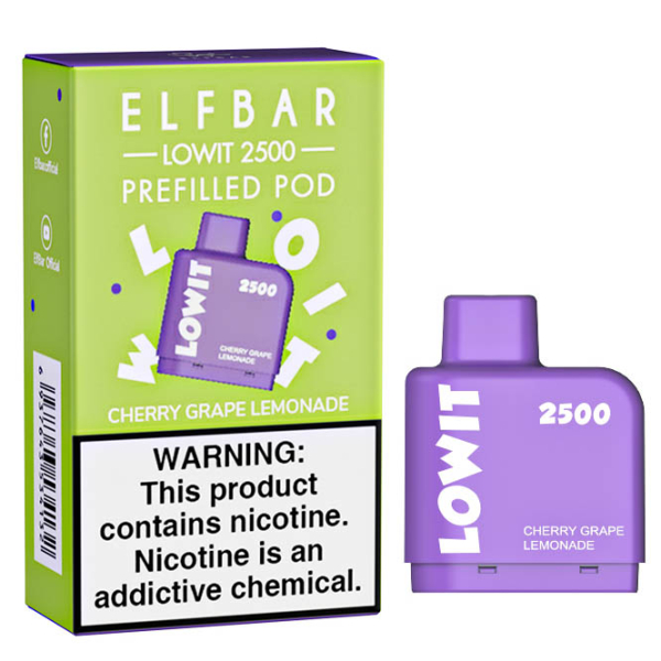 Картридж Elf Bar Lowit 2500 20 мг, 6 мл (Cherry Grape Lemonade) в Якутске